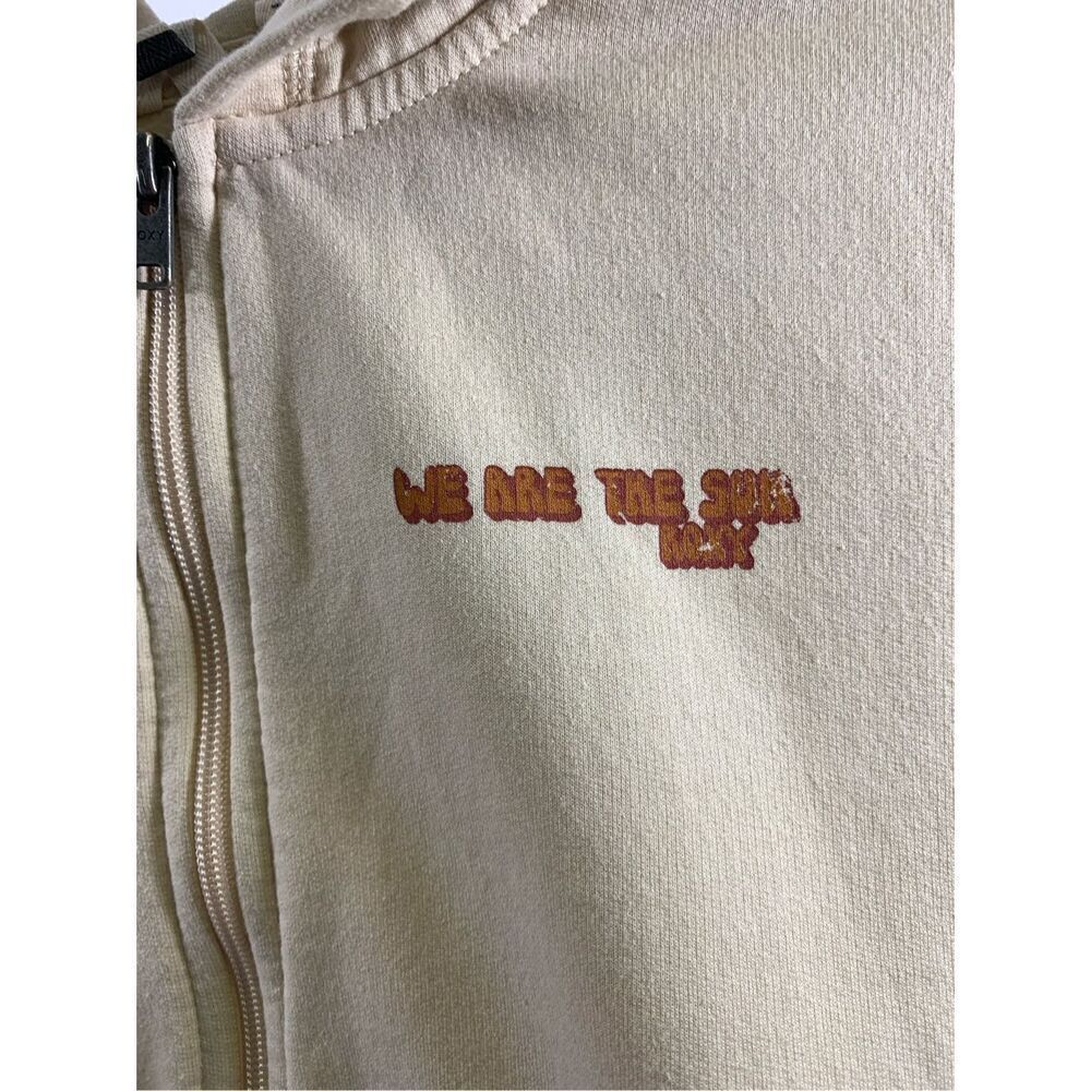 Roxy Beige Zip Up Hoodie Jacket Size S - Picture 4 of 10